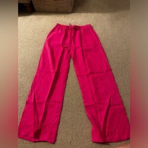 Zara pink wide leg pants